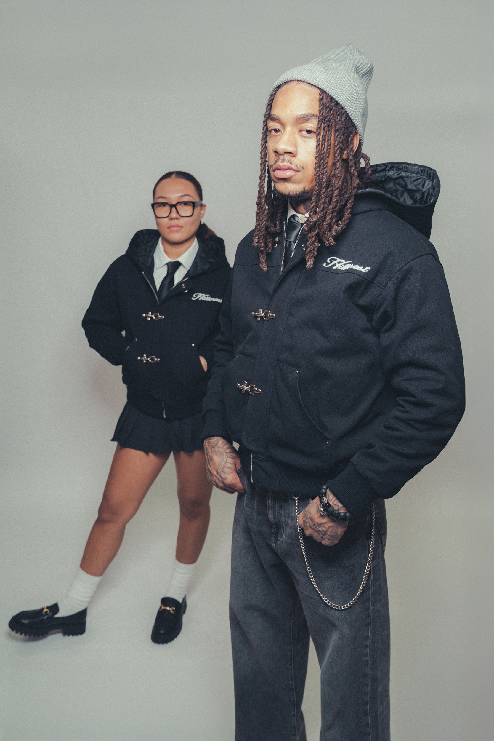 16oz Black Canvas Clasp Jacket