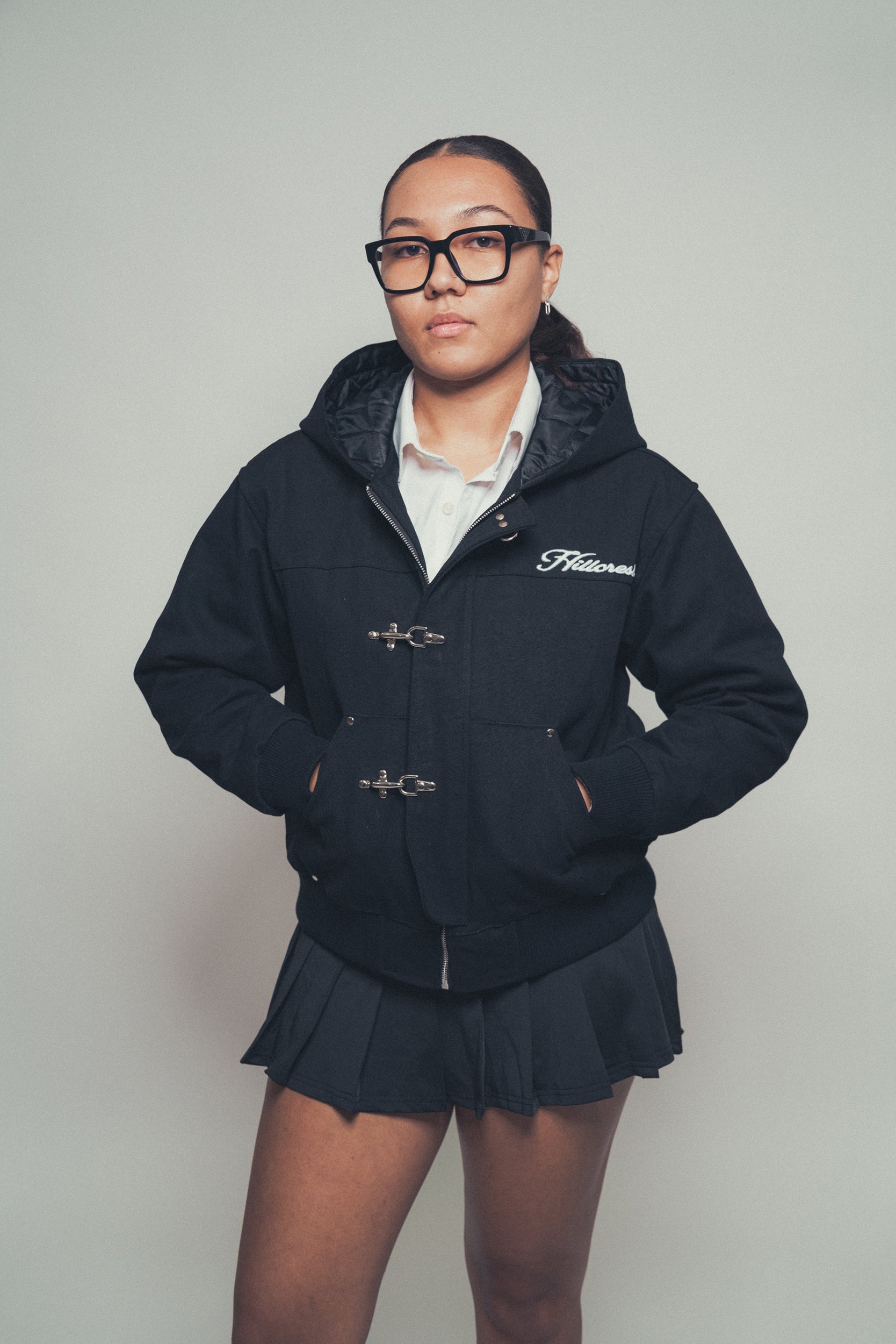 16oz Black Canvas Clasp Jacket